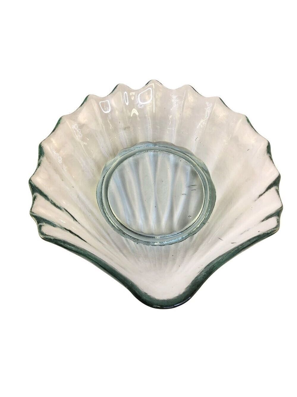 Handcrafted Vidrios San Miguel Recycled Glass Shell-Shaped Dish Coastal Decor Ma